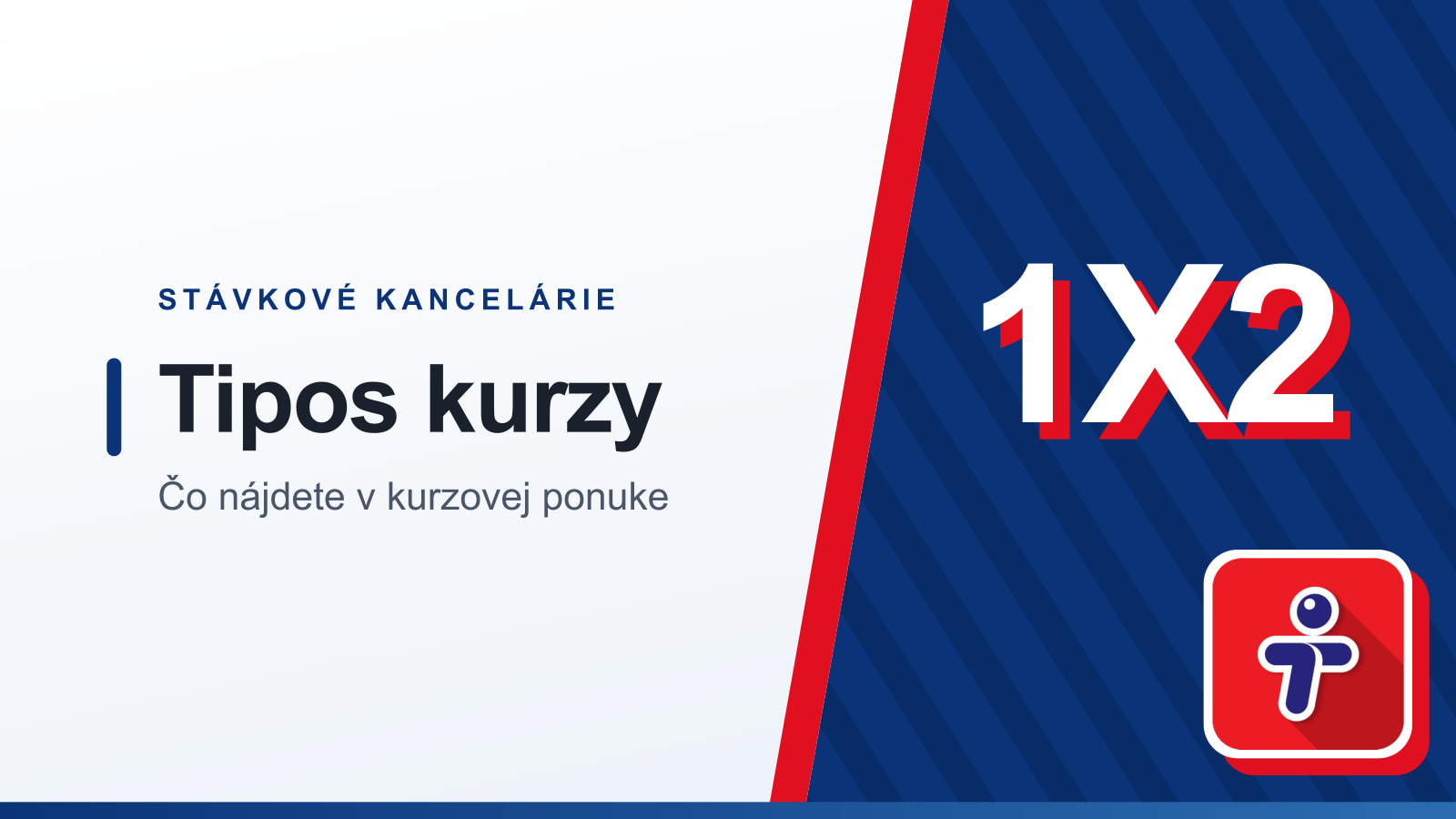 Grafika rubriky Stávkové kancelárie s nadpisom Tipos kurzy a podtitulom Čo nájdete v kurzovej ponuke