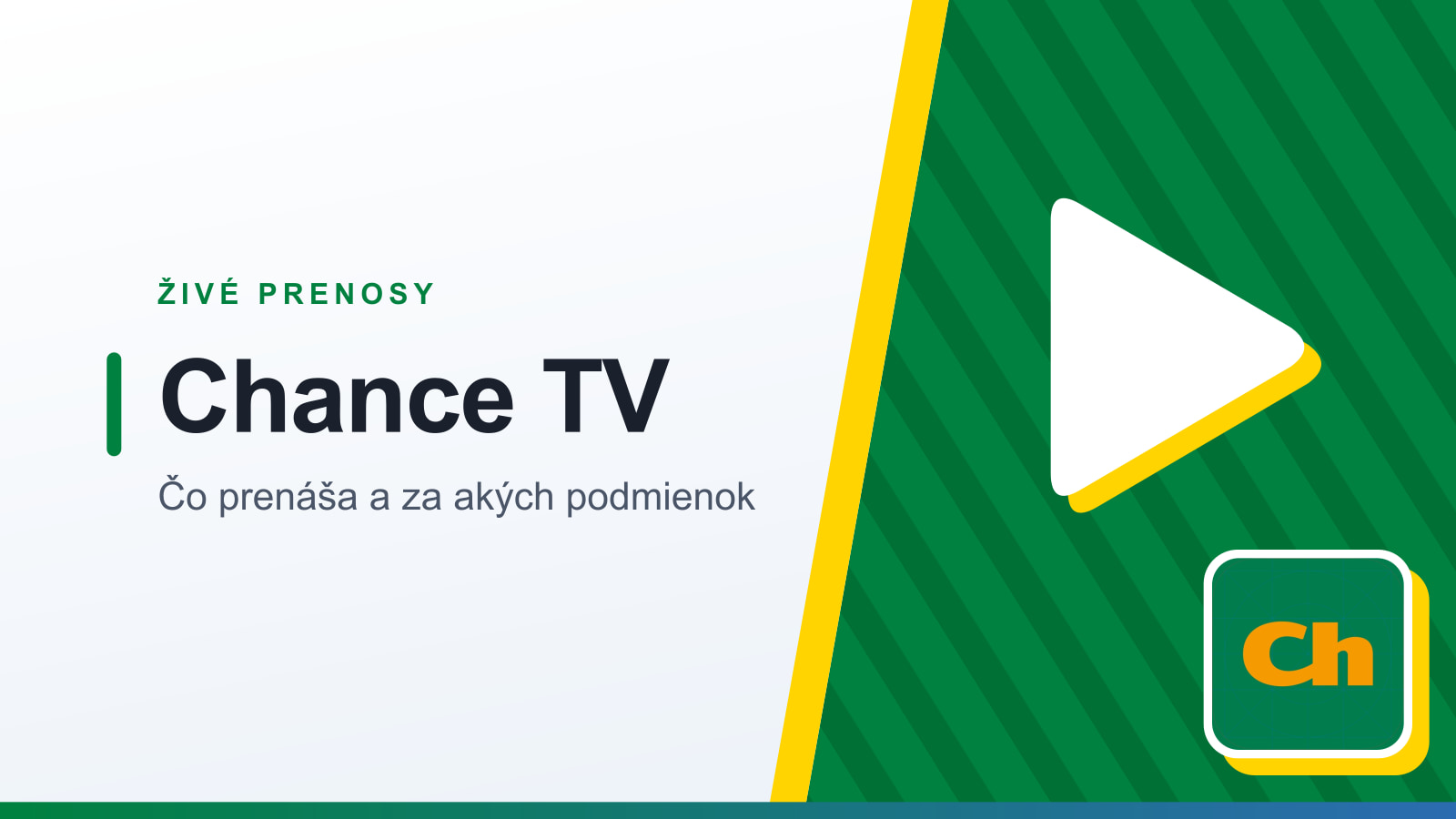 Ilustračná grafika: Chance TV – živé prenosy stávkovej kancelárie