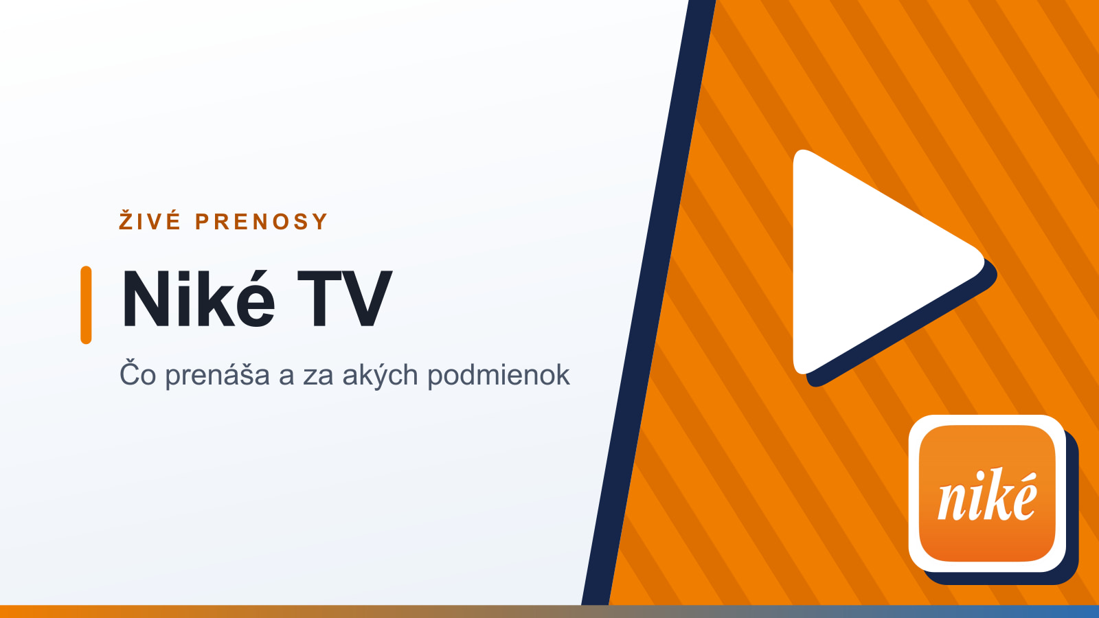 Ilustračná grafika: Niké TV – živé prenosy stávkovej kancelárie