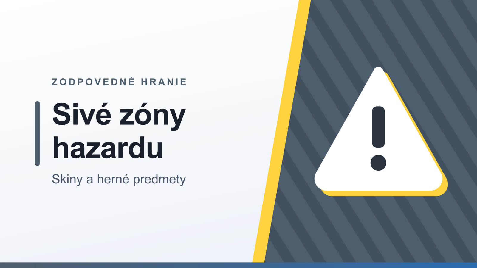 Grafika rubriky Zodpovedné hranie s nadpisom Sivé zóny hazardu a podtitulom Skiny a herné predmety